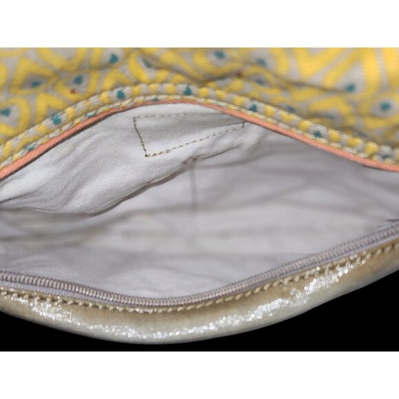 Fossil Coated Canvas Key-Per Bird Shoulder Bag Brown Canvas Handles W/Fossil Key - Picture 6 of 12